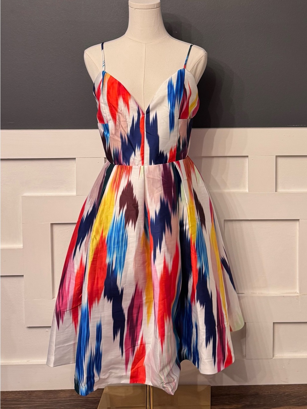 Gracia Multicolor Printed V-Neck Spaghetti Strap Dress
